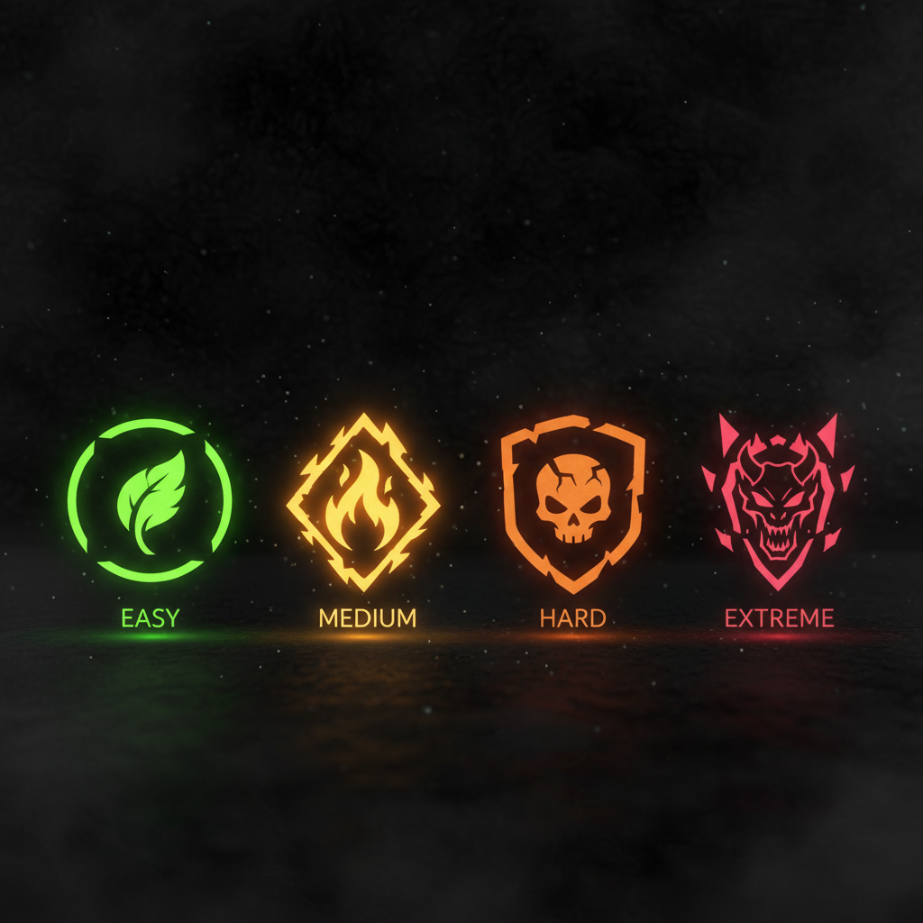 Chicken Shoot autoplay difficulty modes selection screen